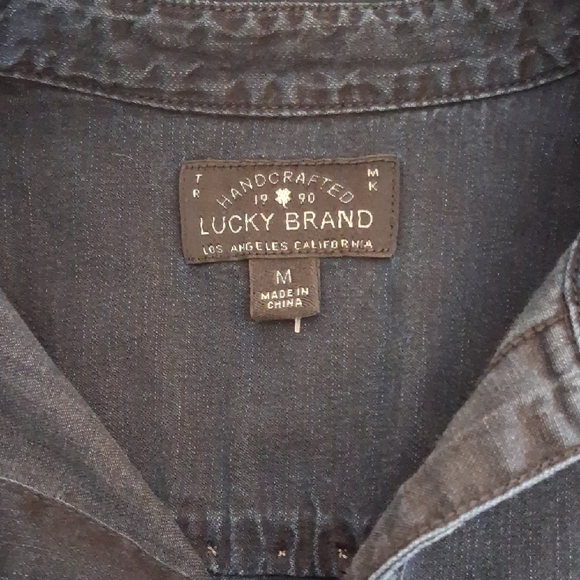 Lucky Brand Indigo Denim Studded Shirt - Picture 4 of 8